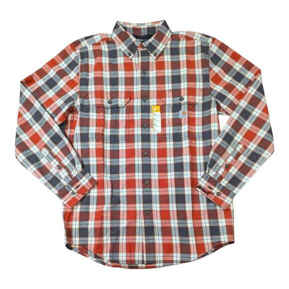 Carhartt NWT Loose Fit Midweight Chambray Long Sleeve Shirt Men’s SMALL 104910 - Picture 2 of 9